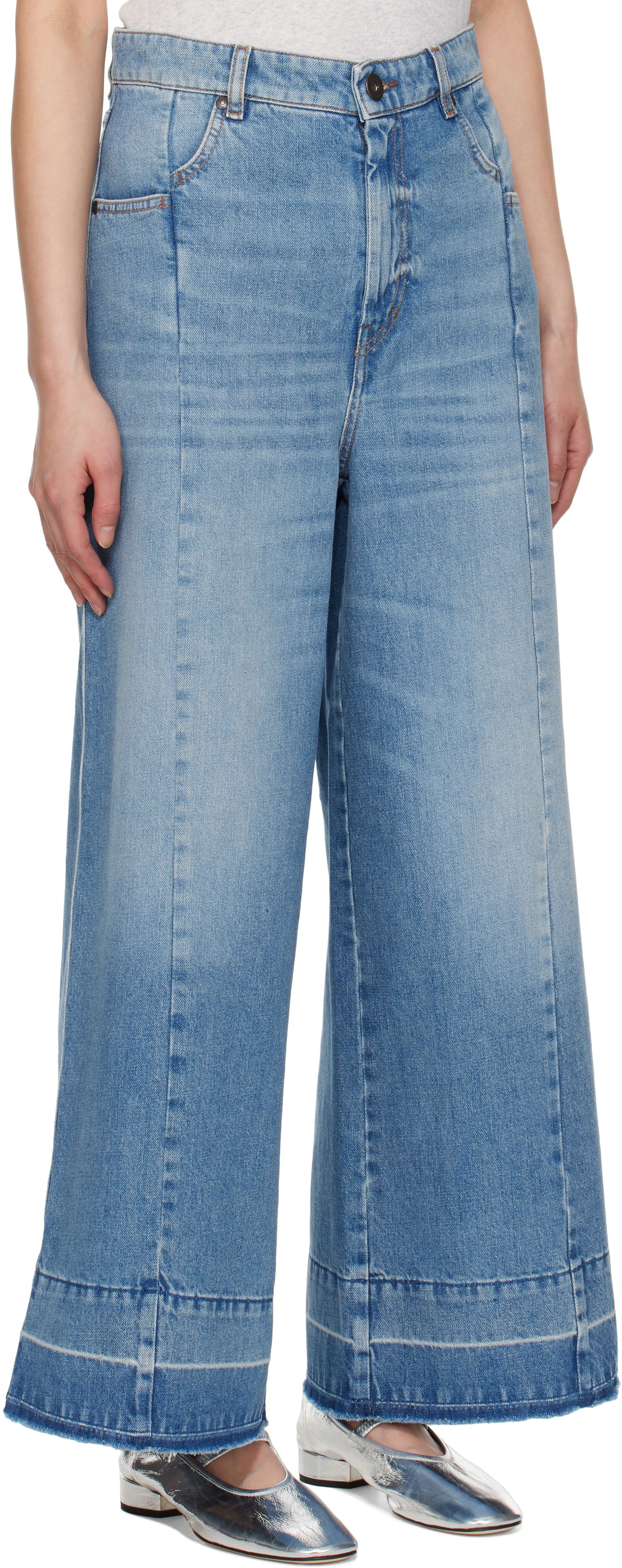 Džínsy Max Mara Weekend Max Mara Agenda Wide Leg Jeans Modrá | 2515181031600, 1