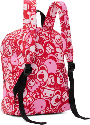 Batoh BAPE A Bathing Ape ABC Milo All Friends Medium Backpack Červená | 0MXBGW4274XXO, 2