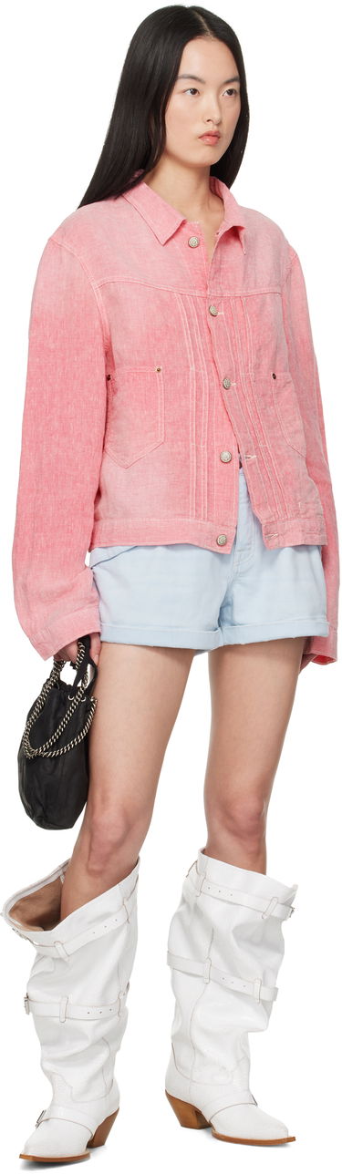 Bunda R13 R13 Relaxed Pleated Trucker Jacket Ružová | R13WD165-D313A, 3
