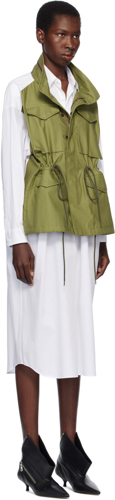 Vesta Junya Watanabe Junya Watanabe Shirt Midi Dress Zelené | JO-O028-051, 1