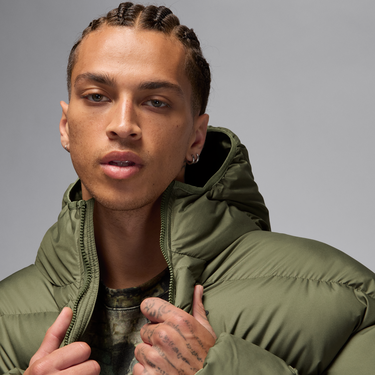 Prešívaná bunda Jordan Brooklyn Therma-FIT Puffer Jacket Polyester Zelené | HV0532-222, 1