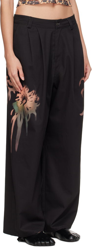 Nohavice Collina Strada Collina Strada Catchfly Pleated Printed Trousers Čierna | XX6042-B, 4