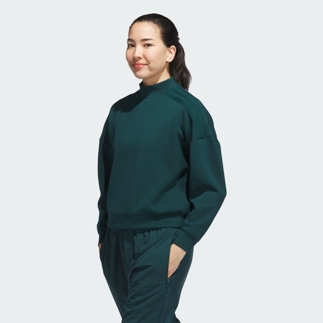 Mikina adidas Performance Beyond Spacer Mock Layer Sweatshirt Zelené | JN8669, 0