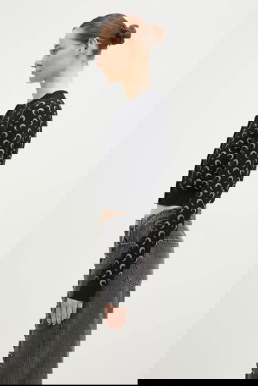 Sveter Marine Serre Moon Strass Knit Fitted Cardigan Čierna | WTK011A.RKNI0001, 1