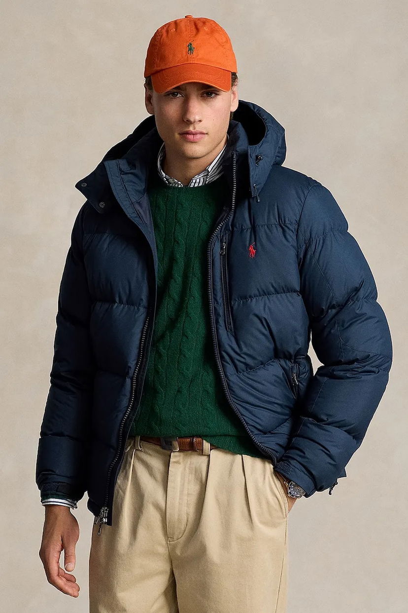 Prešívaná bunda Polo by Ralph Lauren Winter Hooded Down Puffer Jacket Navy | 710968278