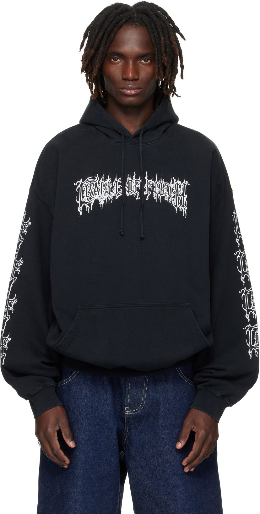 Mikina VETEMENTS Vetements Cradle Of Filth Logo Oversized Hoodie Čierna | UCF76HD100B