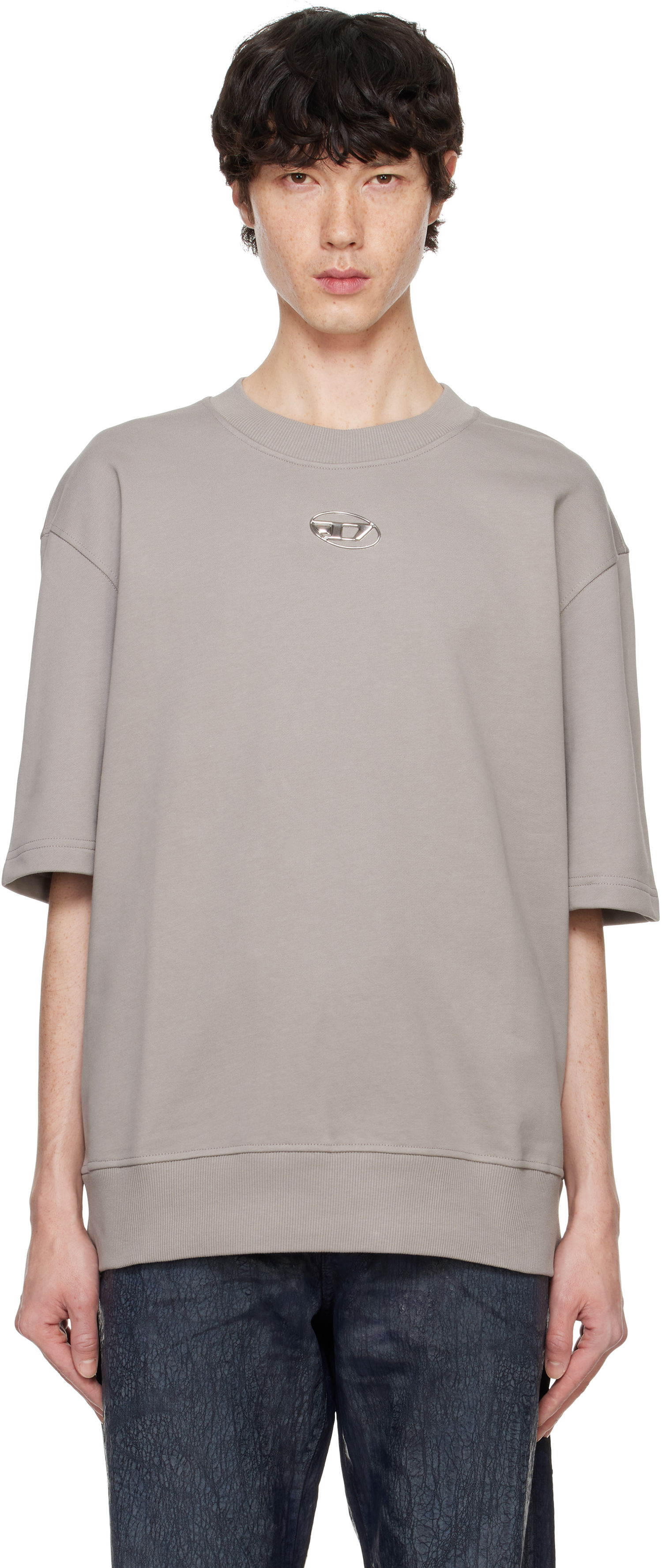 Tričko Diesel S-Cooling-L1 Short Sleeve T-Shirt Šedá | A11580-0IAJH-9BX, 0