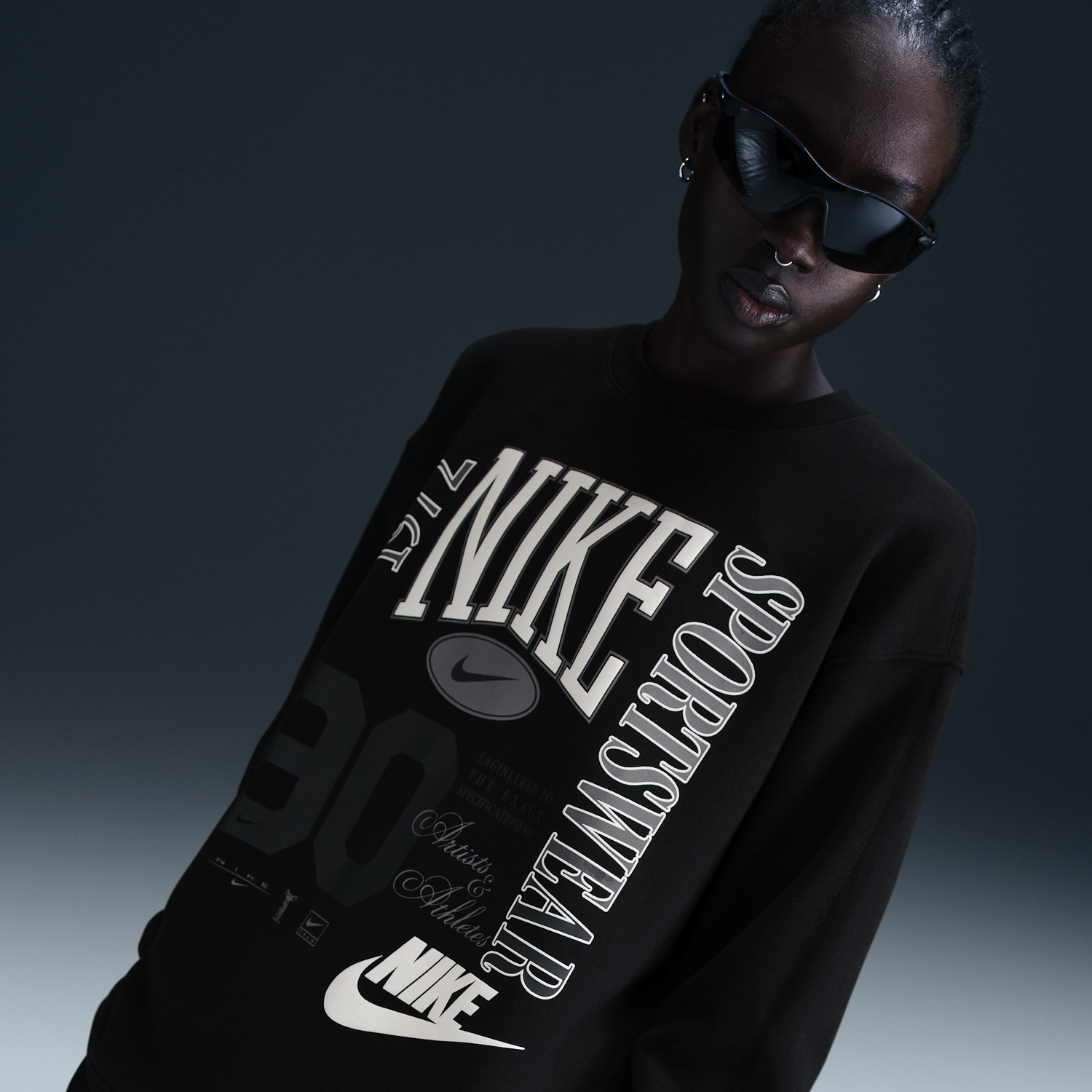 Mikina Nike Sportswear Crewneck Sweatshirt Čierna | HF9491-010, 0