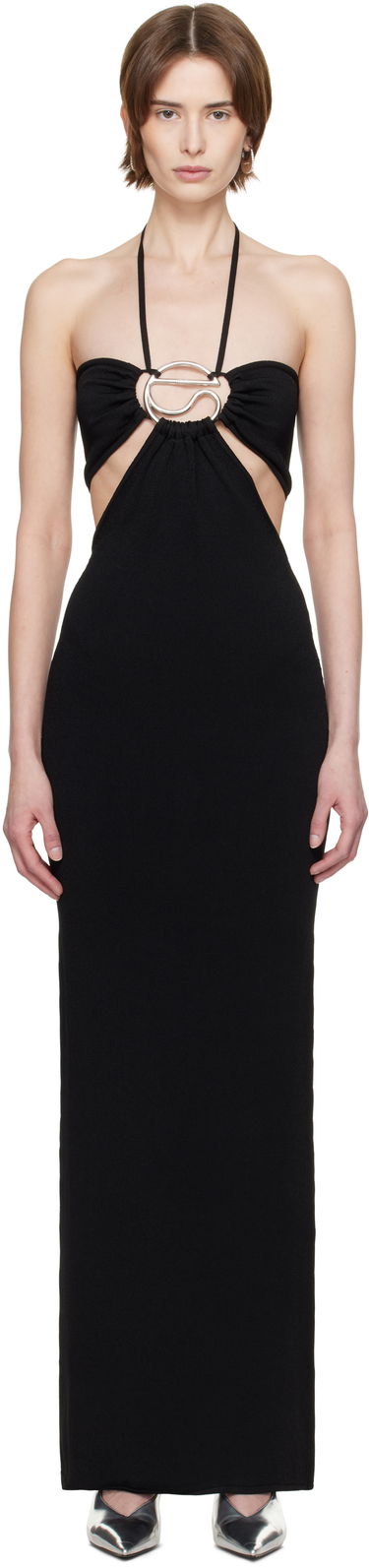 Šaty Coperni Coperni Knitted Halter Maxi Dress Čierna | COPML135Y3010, 0