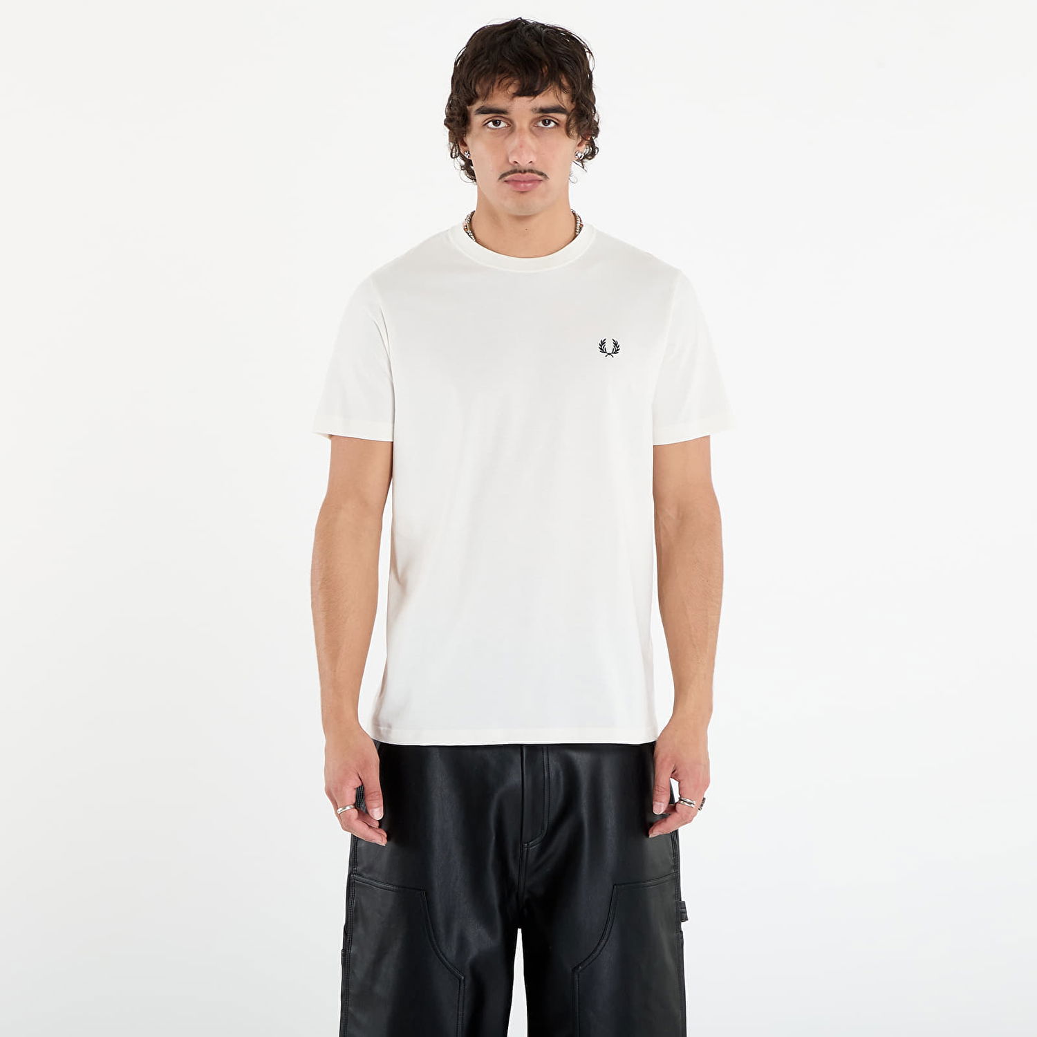 Tričko Fred Perry Fred Perry Crew Neck T-Shirt Biela | M1600V 129, 0