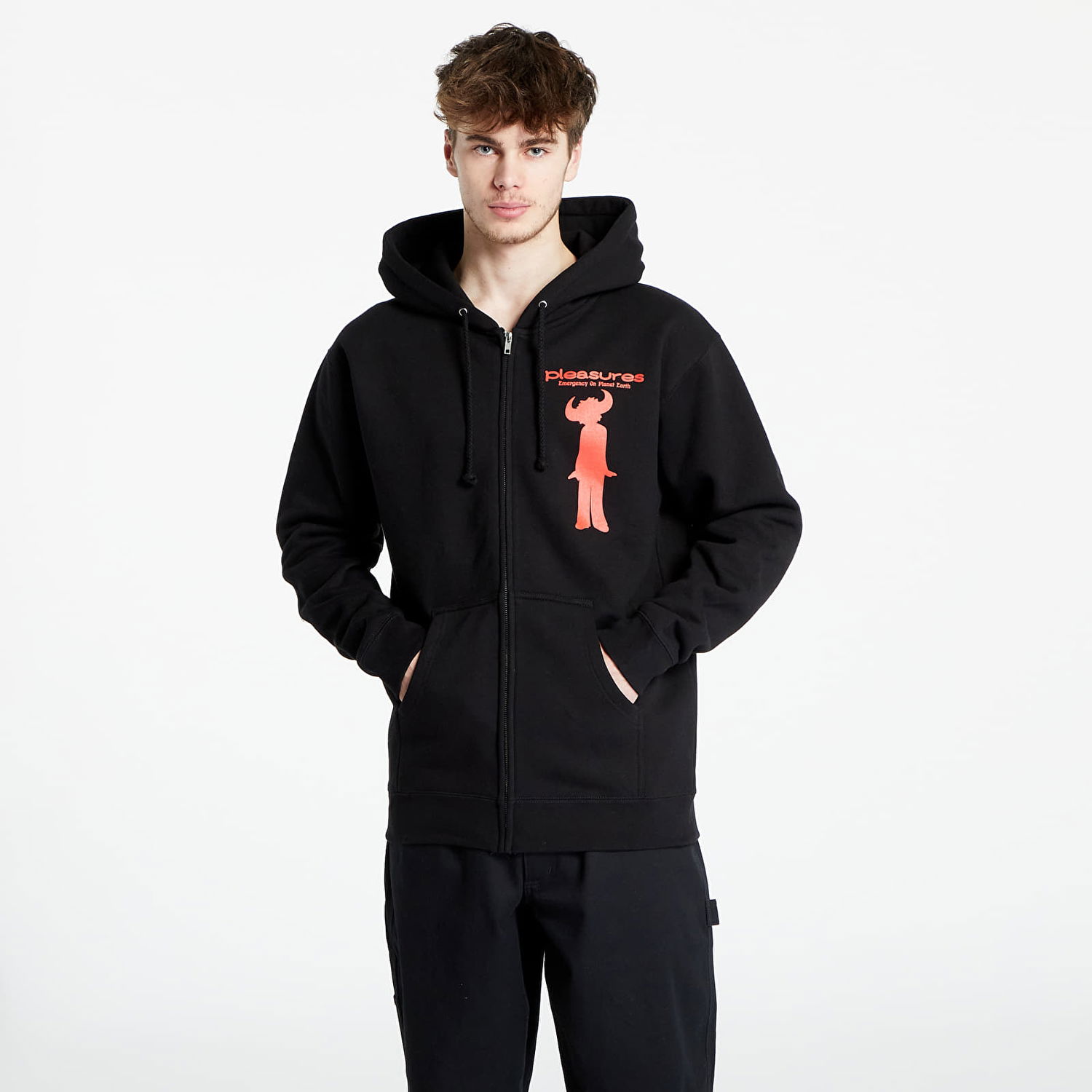 Mikina Pleasures Jamiroquai x High Times Zip Hoodie Čierna | P23W061 BLACK, 0