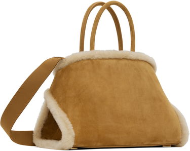 Kabelka FERRAGAMO Ferragamo Hug M Shearling Shoulder Bag Hnedá | 779427, 2