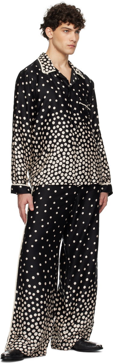 Pyžamo Anna Sui Anna Sui Polka Dot Pajama Shirt Čierna | M1025F20, 3