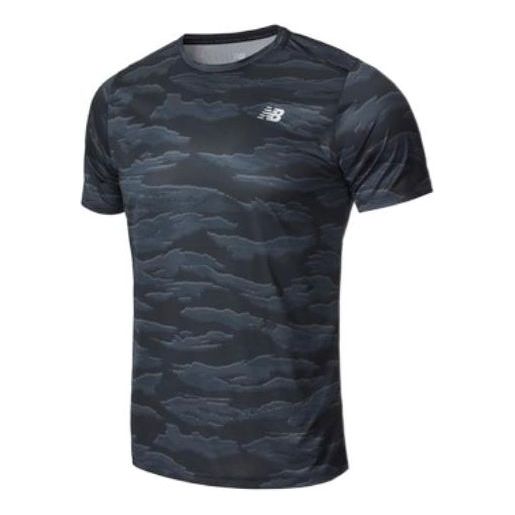 Tričko New Balance Accelerate Printed Short Sleeve T-Shirt Čierna | AMT03204-BMM