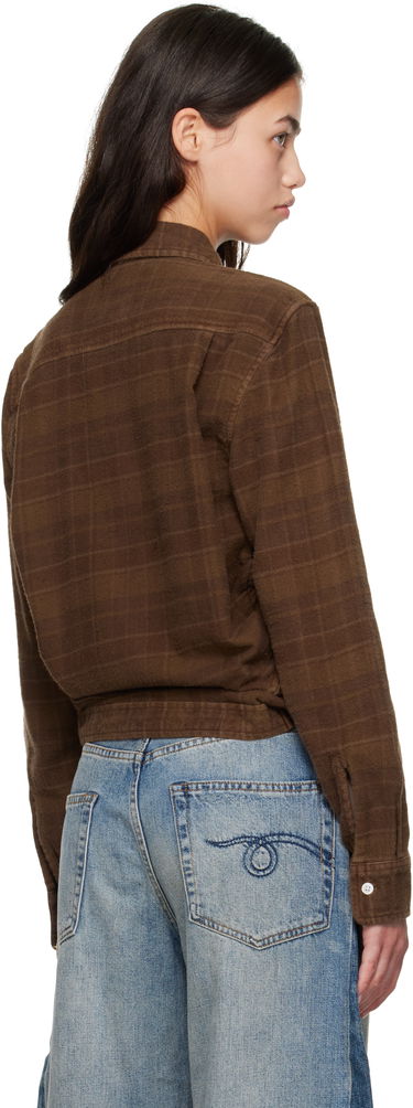 Košeľa R13 R13 Wrap Around Plaid Shirt Hnedá | R13WR433-R554B, 2