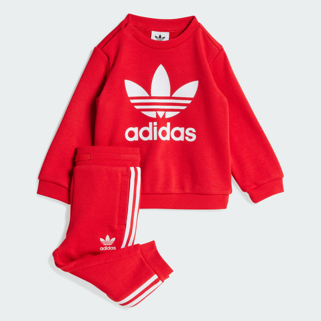 Súprava adidas Performance Crew Sweatshirt and Pants Set Červená | JC6510, 0