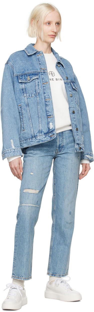 Bunda Anine Bing Rory Oversized Denim Jacket Modrá | A-01-7052-435, 3