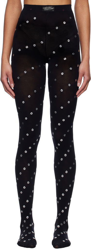 Ponožky We11done We11done Eyelet Tights Čierna | WD-LE0-25-285-W-BK, 0