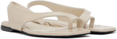 Starostlivosť o obuv TOTEME TOTEME Naplack Leather Thong Sandals Béžová | 252-WAS0202-LE0020, 3
