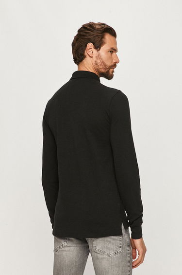 Polo tričko Polo by Ralph Lauren Long Sleeve Slim Fit Polo Čierna | 710681126037, 3