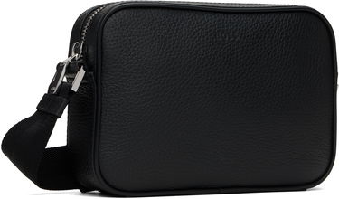 Taška cez rameno BOSS BOSS Embossed-Logo Leather Reporter Bag Čierna | 50536151, 1