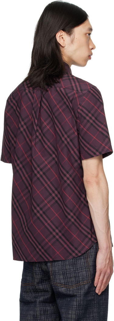 Košeľa Burberry Burberry Robert Check Short Sleeve Shirt Vínová | 8115157, 2