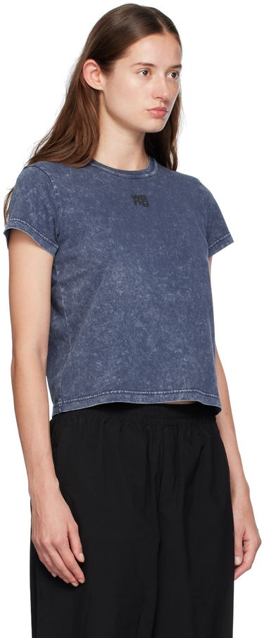Tričko Alexander Wang Puff Logo Shrunken T-Shirt Biela | 4CC3241521, 4