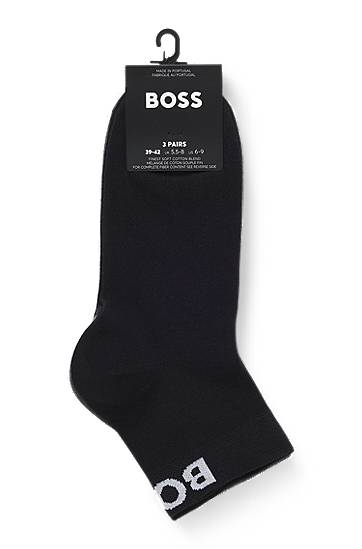 Ponožky BOSS Three-pack of short-length socks with logos Rôznofarebný | 50533849, 1