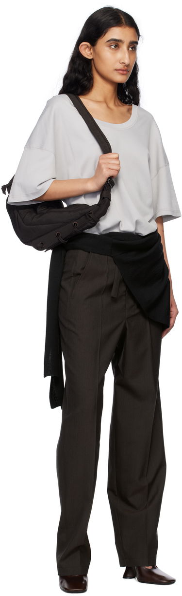 Nohavice LEMAIRE Lemaire Belted Tailored Trousers Hnedá | PA1198 LF414, 3