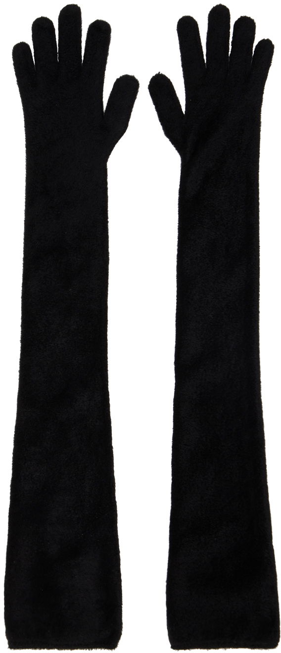 Rukavice Alaïa Long Fleece Gloves Čierna | AA9A30012M487, 0