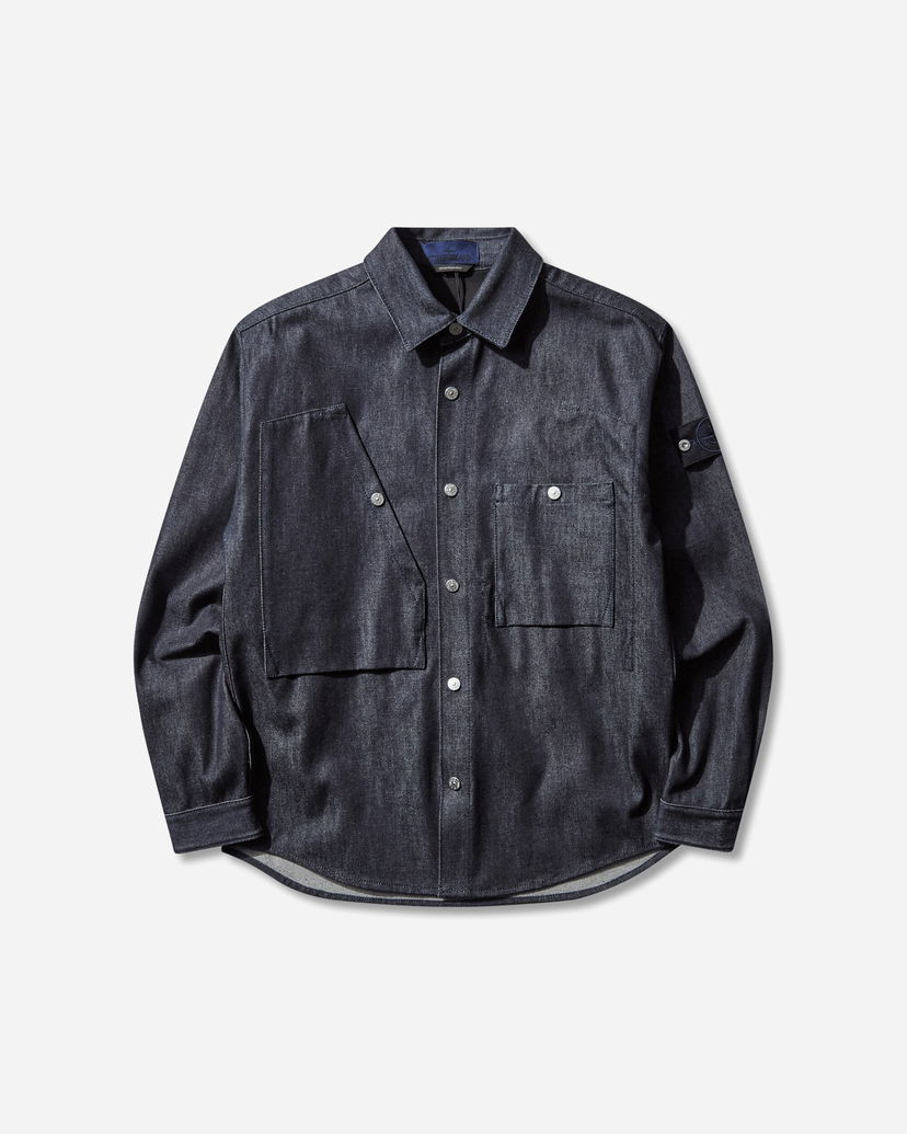 Košeľa Stone Island Long Sleeve Raw Denim Patch Pocket Shirt Navy | K2S15-1100008-S00J8 VJ200