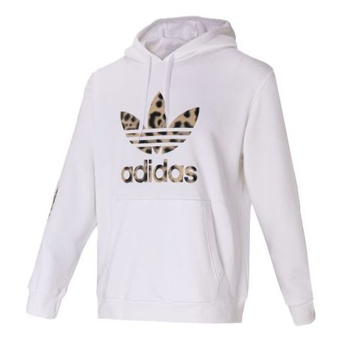 Mikina adidas Originals Leopard Print Logo Hoodie Biela | GT4361, 0