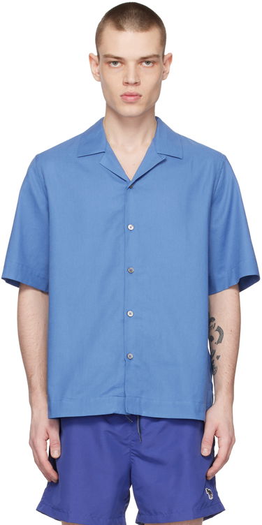Košeľa Paul Smith Paul Smith Button-Down Camp Collar Shirt Modrá | M1R-905U-K01955-45, 0
