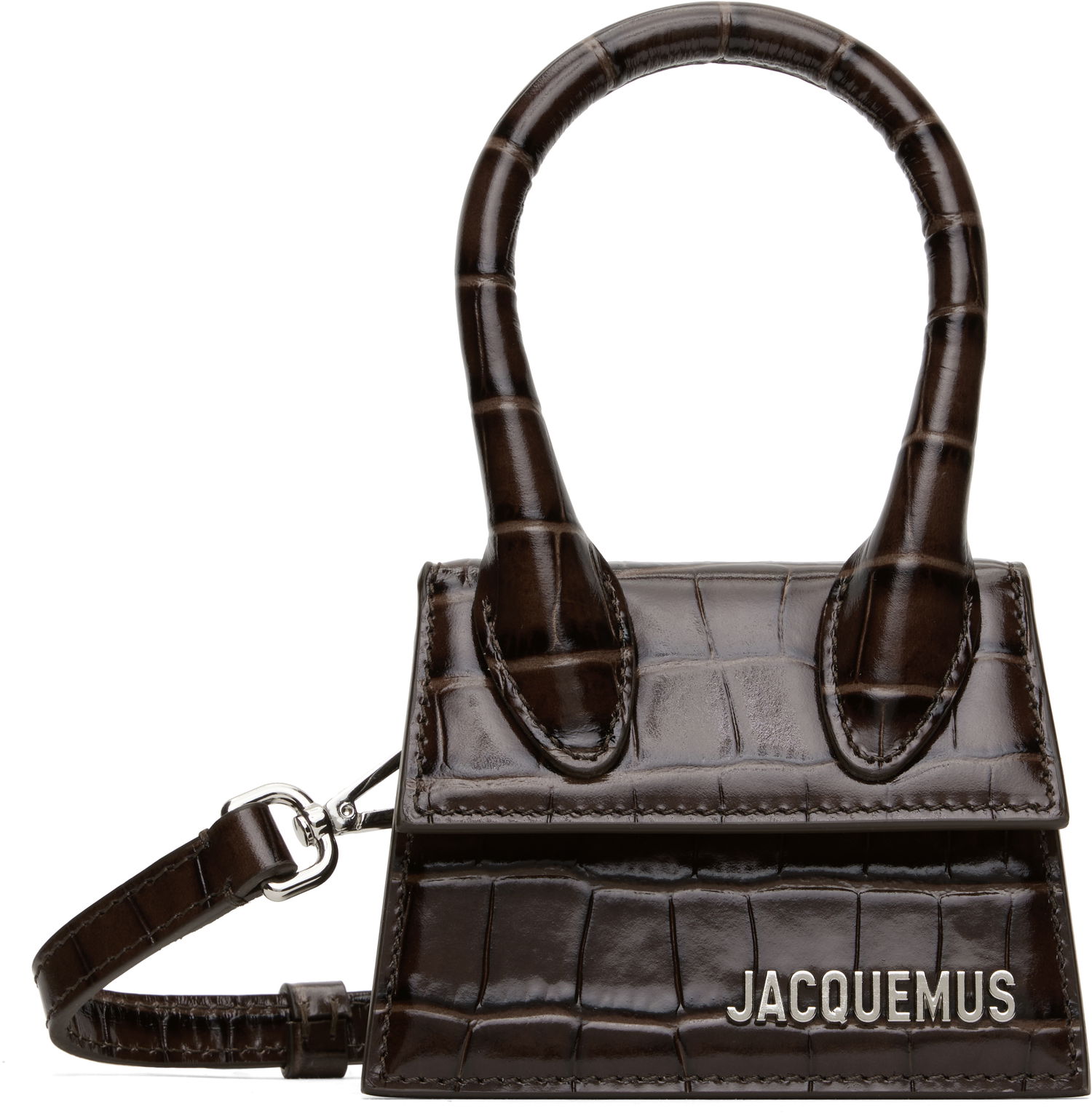 Kabelka Jacquemus Jacquemus 'The Chiquito' Crocodile-Effect Leather Mini Tote Bag Hnedá | 25E213BA001-4301, 0
