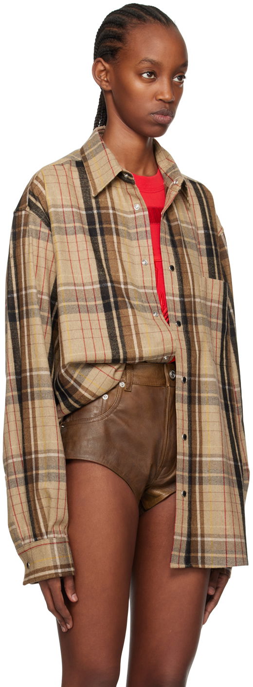 Košeľa VETEMENTS VTMNTS Check Flannel Shirt Béžová | VL20SH240C, 1