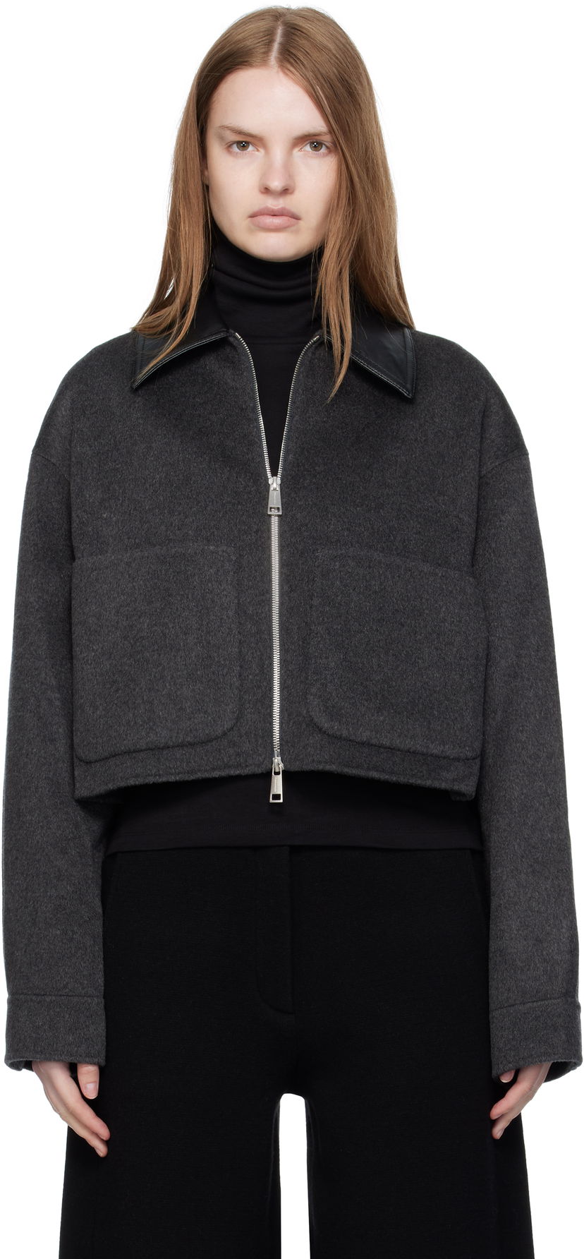 Bunda Nanushka Nanushka Phebe Cropped Jacket Šedá | NW25PFJK12294