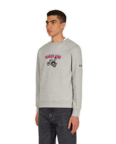 Mikina A.P.C. X Gimme Five Mika Crew Sweat Šedá | COEBH-M27667-PLA, 2