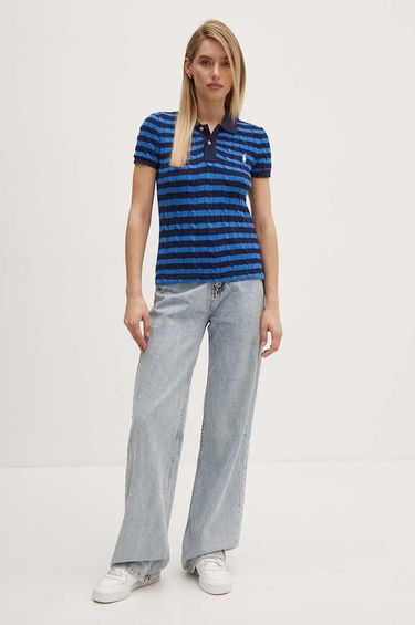 Polo tričko Polo by Ralph Lauren Striped Polo Shirt Modrá | 211943043, 1