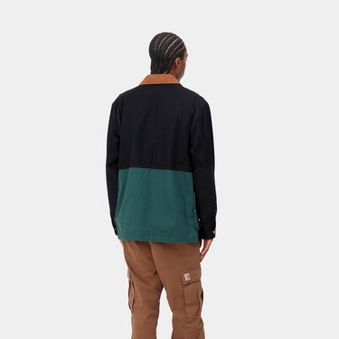 Bunda Carhartt WIP Heston Jacket "Black / Discovery Green heavy stone wash" Čierna | I032148_1OC_60, 4