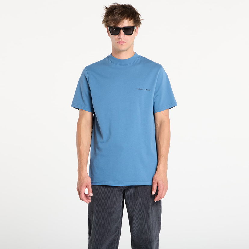 Tričko Samsoe Samsoe Samsøe Samsøe Norsbro T-Shirt Modrá | M20300010_184026TCX