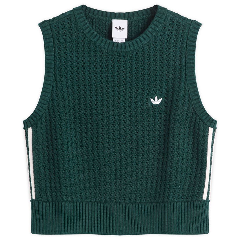 Sveter adidas Originals Adicolor Knitted Vest Zelené | JW4993