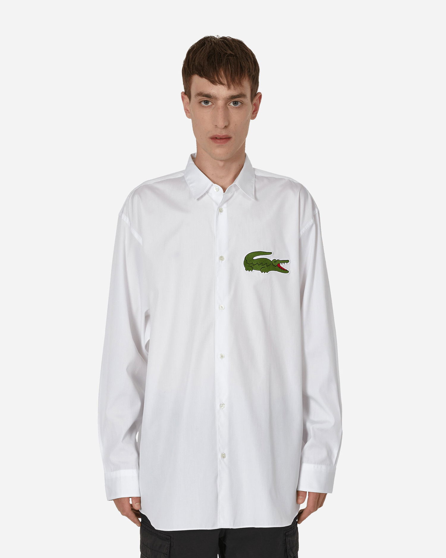 Košeľa Comme des Garçons Lacoste x Woven Shirt Biela | FL-B003-W23  1, 0