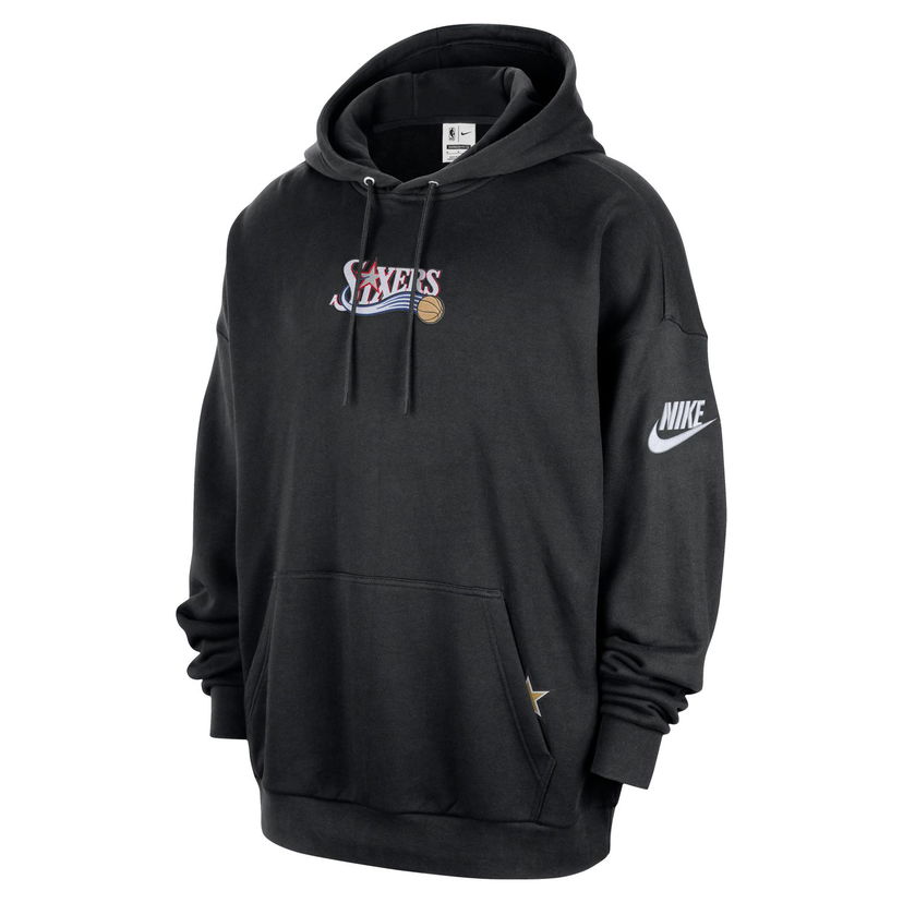 Mikina Nike NBA Philadelphia 76ers 2025/26 Hardwood Classics Premium Club Pull-Over Hoodie Čierna | HQ5312-010