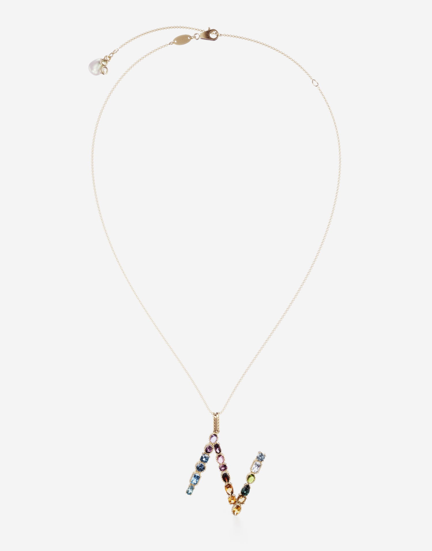 Náhrdelník Dolce & Gabbana Rainbow Alphabet N Pendant Necklace Rôznofarebný | WAMR2GWMIXNZOO00, 0