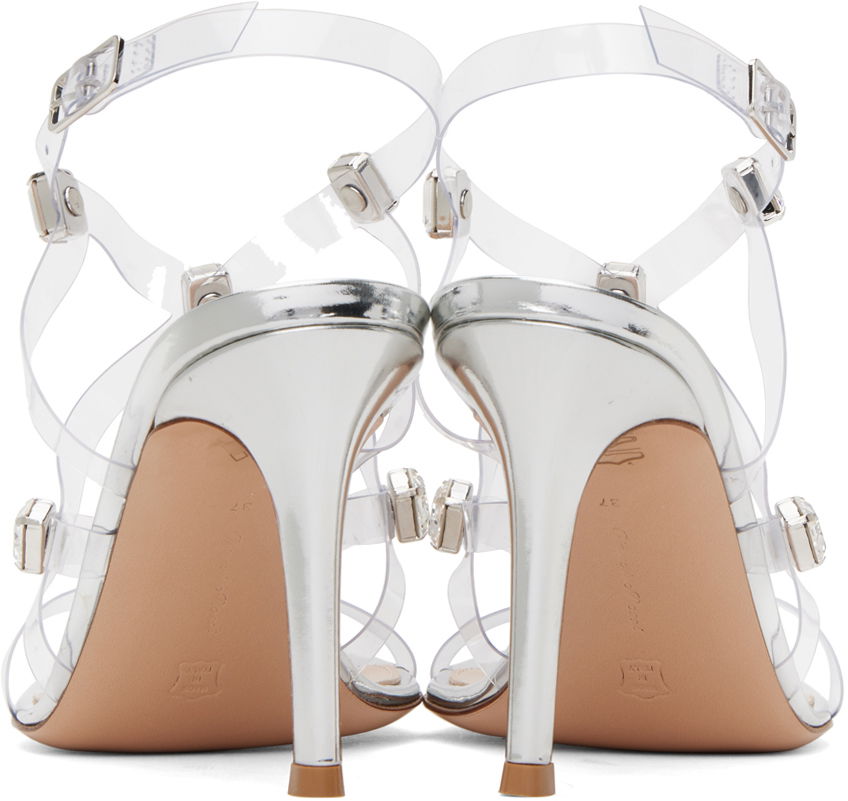 Tenisky a topánky Gianvito Rossi Crystal Fever Transparent Heeled Sandals Metalická | G32316.85RIC.GME, 1