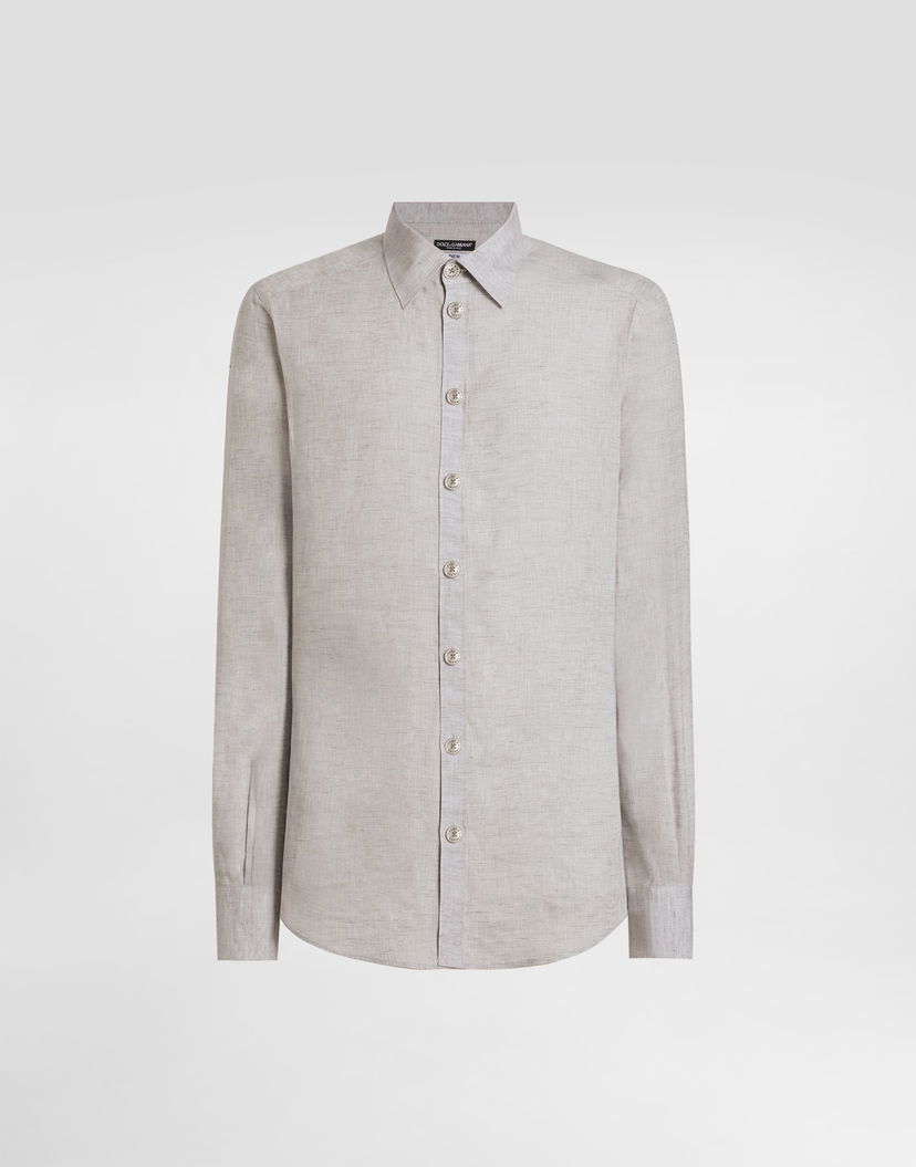 Košeľa Dolce & Gabbana Dolce & Gabbana Martini Linen Shirt Šedá | G5MM4ZGJ662S8290