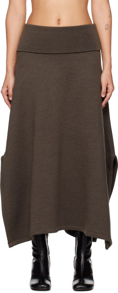 Sukňa LEMAIRE Lemaire Vented Midi Skirt Hnedá | SK1038 LJ1020, 0