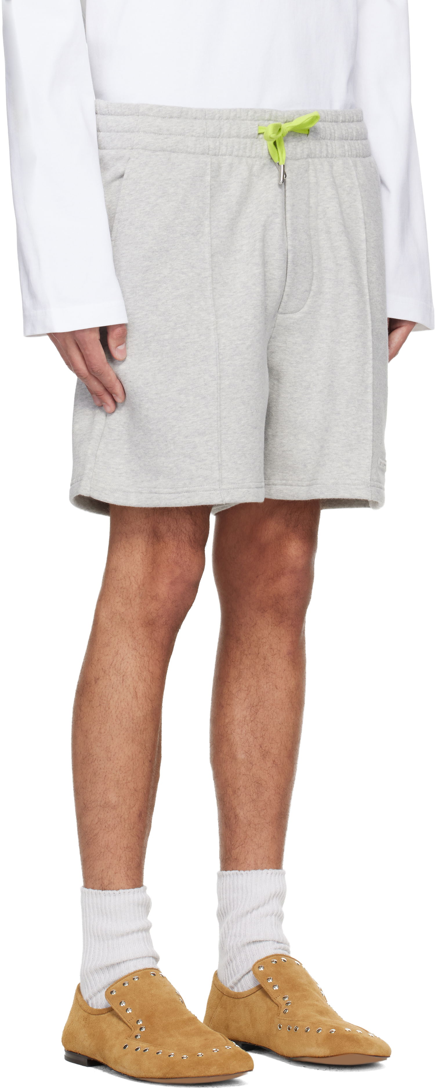 Šortky Casablanca Cashmere Blend Sweat Shorts Šedá | M-SP26-JTR-335-01, 1