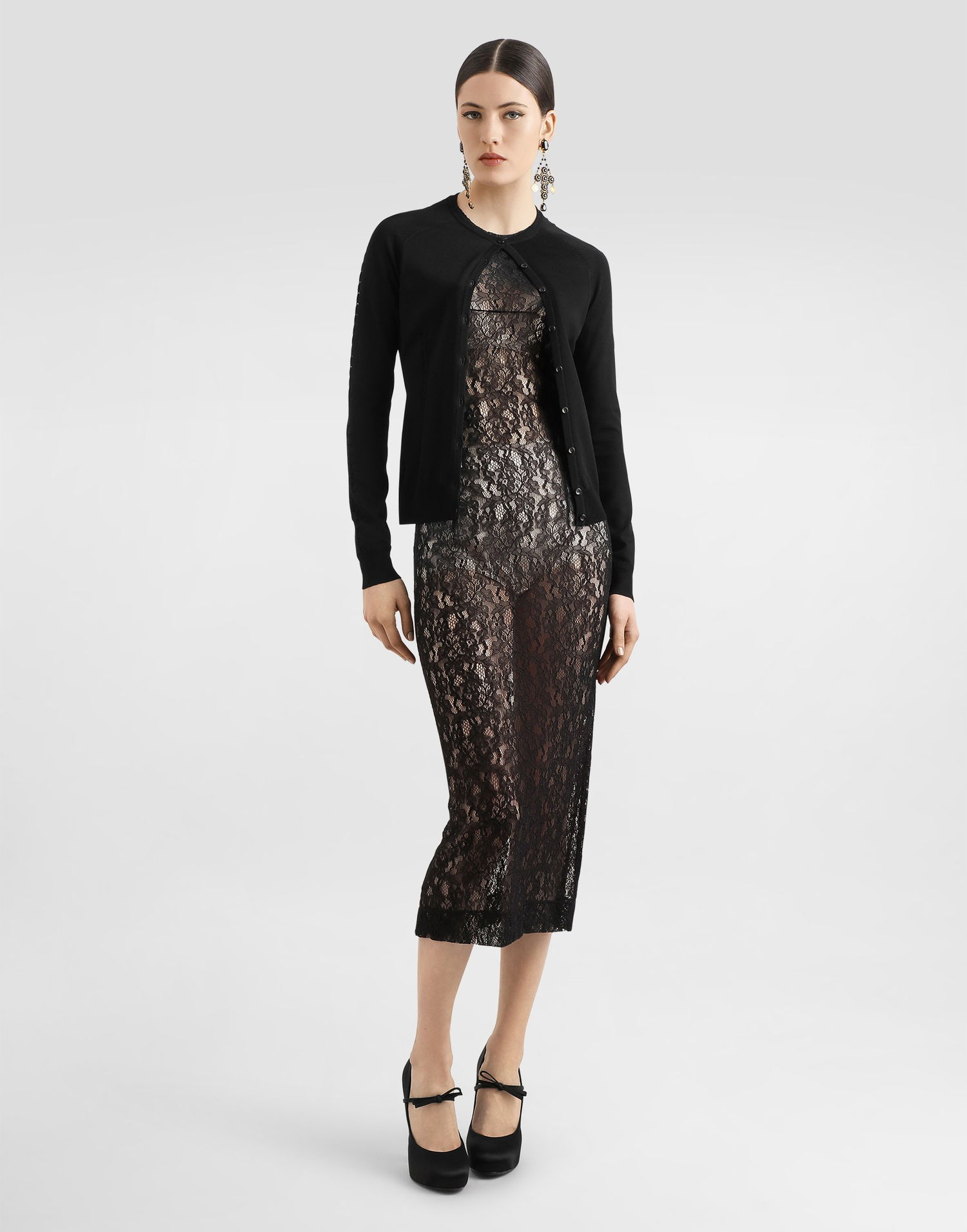 Sveter Dolce & Gabbana Dolce & Gabbana Viscose Knit Cardigan Čierna | FXV87TJAIRMN0000, 1