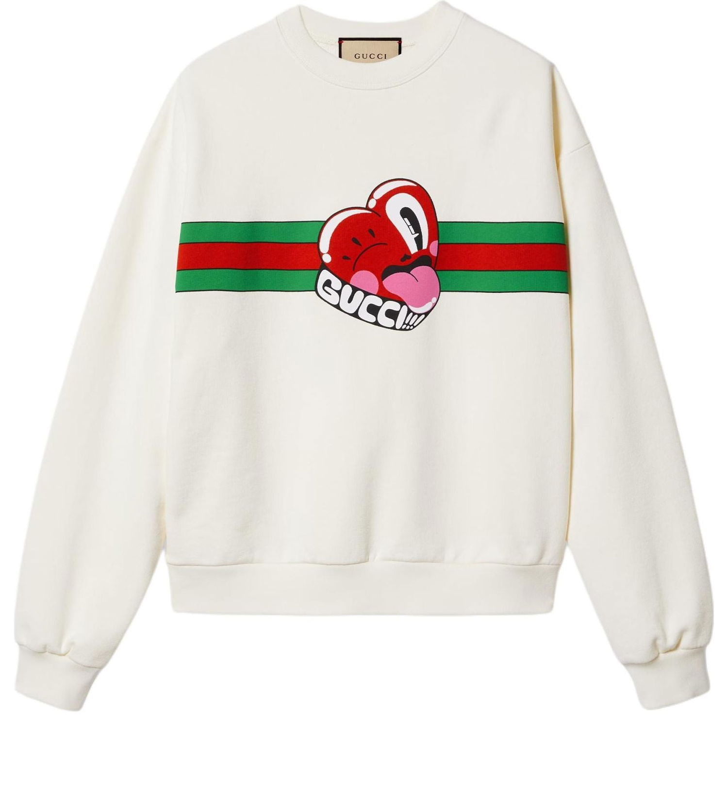 Mikina Gucci Gucci Jersey Sweatshirt with Print Biela | 768530-XJGI6-9095, 0